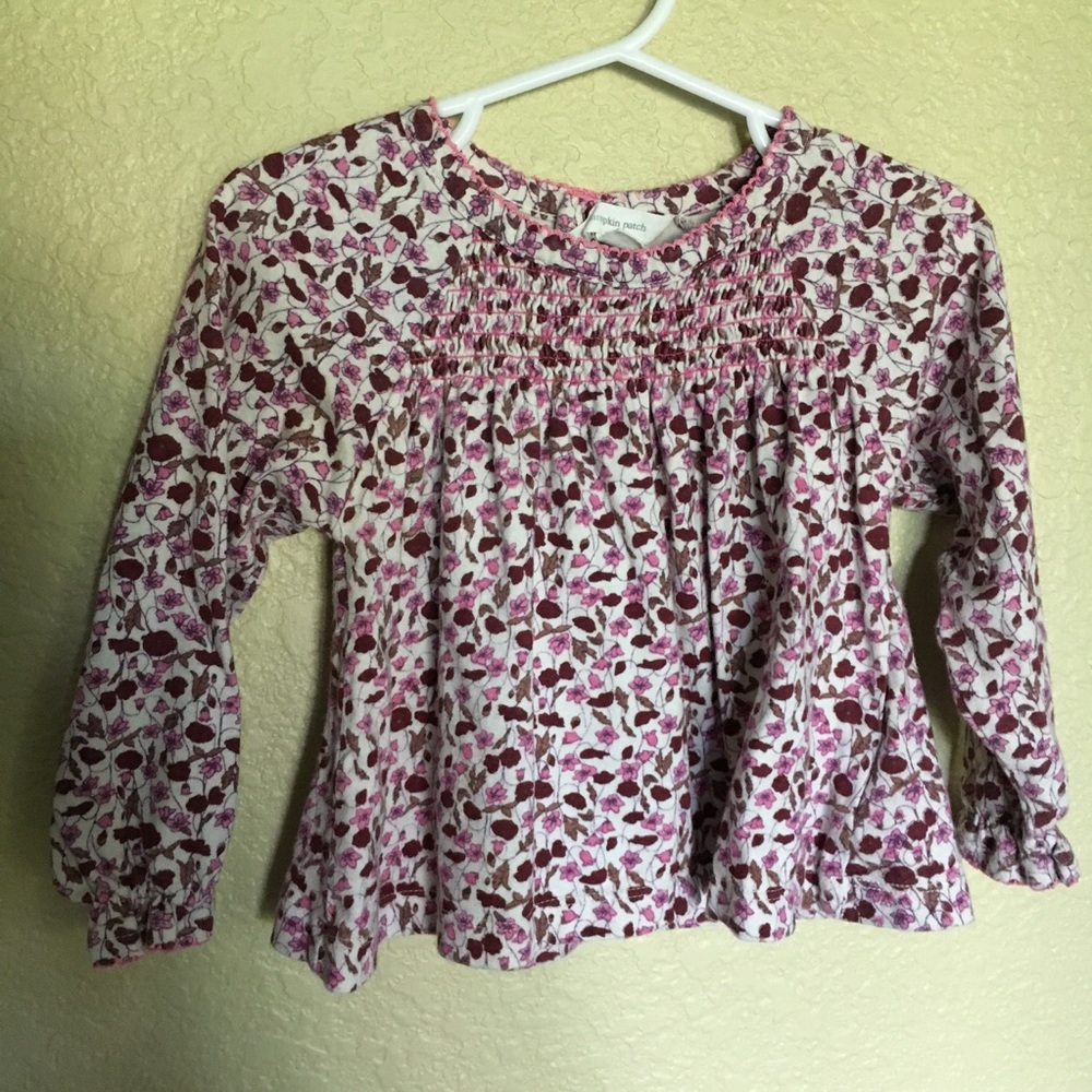 Pumpkin Patch Long Sleeve Floral Tee